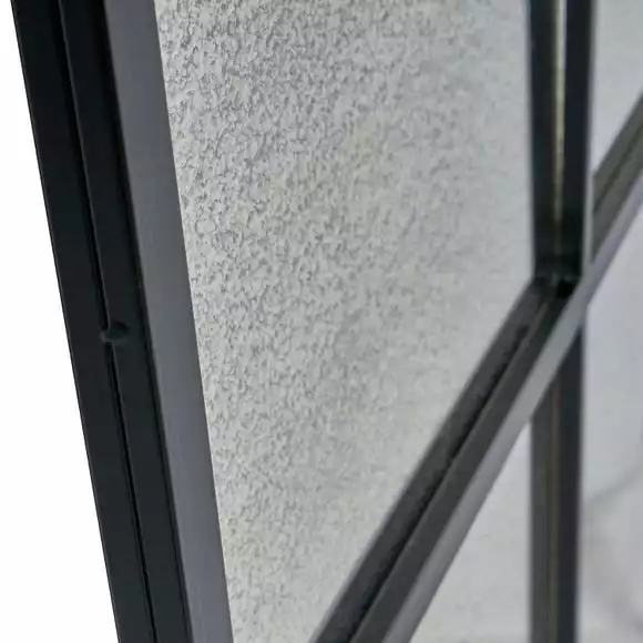 Pacific Lifestyle 12 Pane Metal Floor Mirror With Foxed Glass, Matt Black 100x200cm - Image 4
