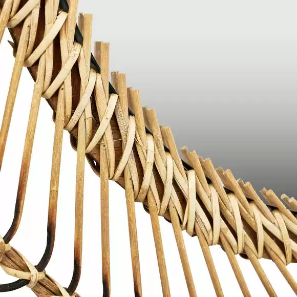 Pacific Lifestyle Bamboo Small Round Wall Mirror, 70cm - Image 4