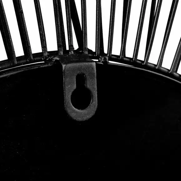 Pacific Lifestyle Metal Floral Frame Round Wall Mirror, Black 76cm - Image 3