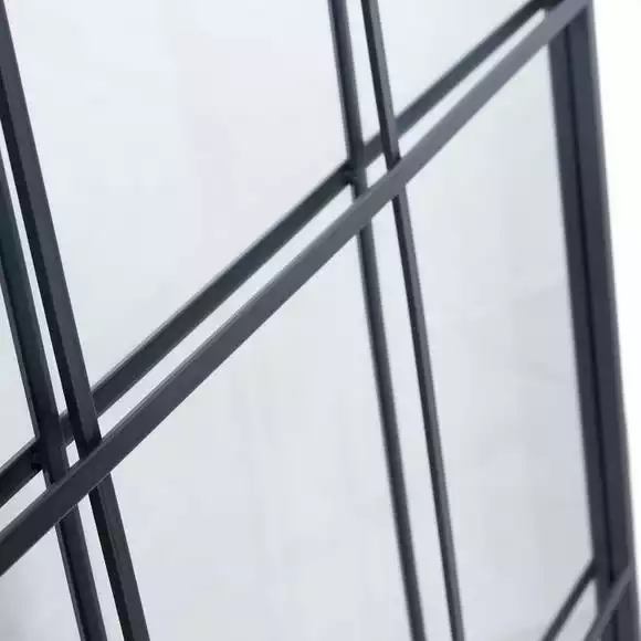 Pacific Lifestyle 12 Pane Metal Floor Standing Mirror, Dark Grey 100x200cm - Image 4