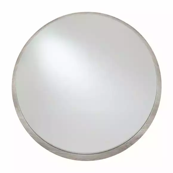 Pacific Lifestyle Round Wall Mirror, Grey Oak 74cm - Image 2