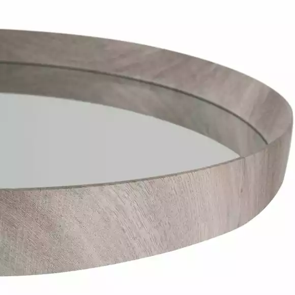 Pacific Lifestyle Round Wall Mirror, Grey Oak 74cm - Image 3