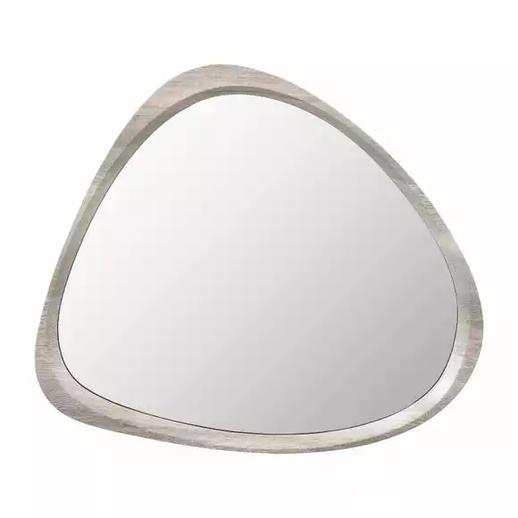 Pacific Lifestyle Curved Wall Mirror, Grey Oak 63x57cm - Image 2